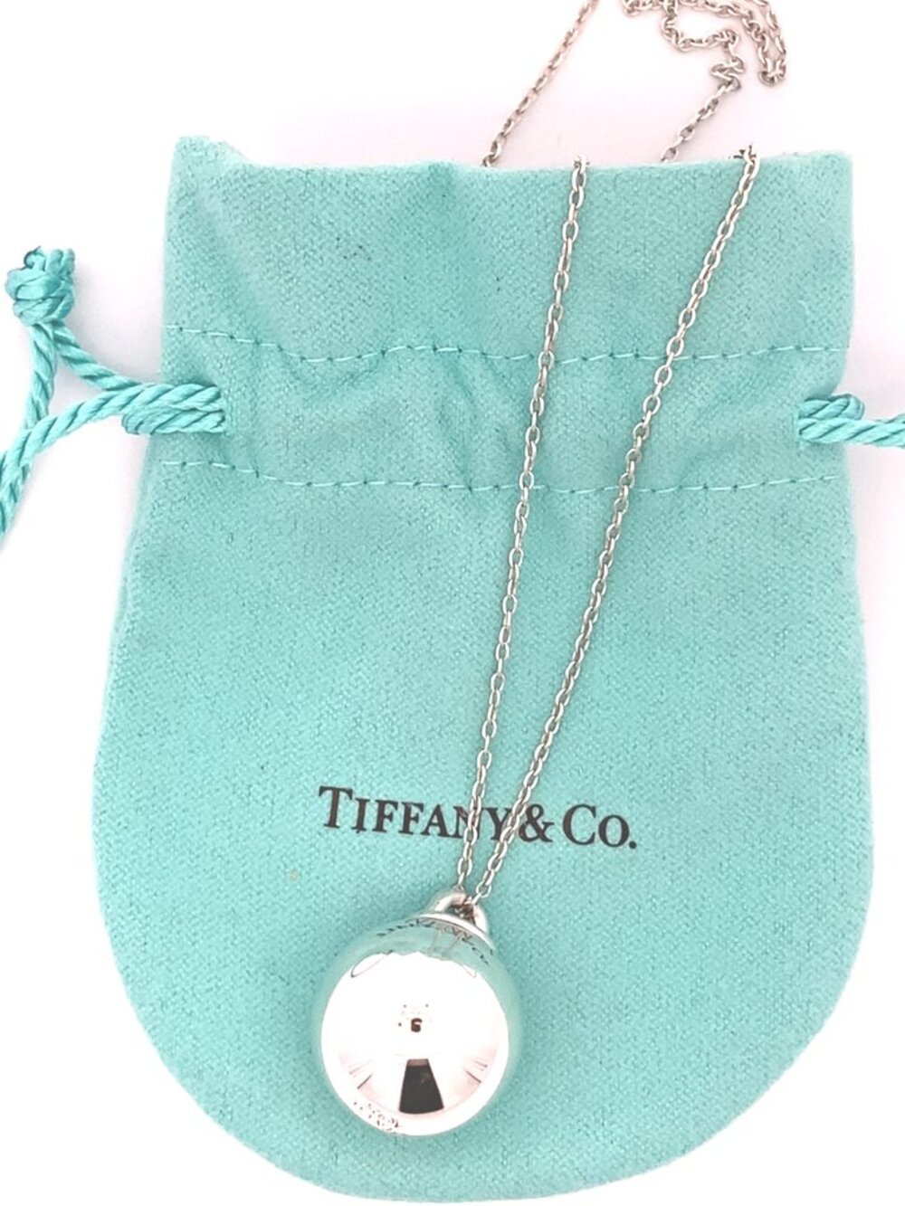 Tiffany & Co Hardwear Sterling Silver Ball Pendant Necklace - 22.5"